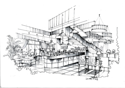室內(nèi)線稿圖|空間|室內(nèi)設(shè)計|汪建成 