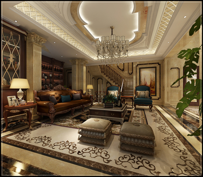 這是一套450㎡的豪華別墅設計,在北京這個喧嘩的城市闖蕩一生,業主_裝修 .