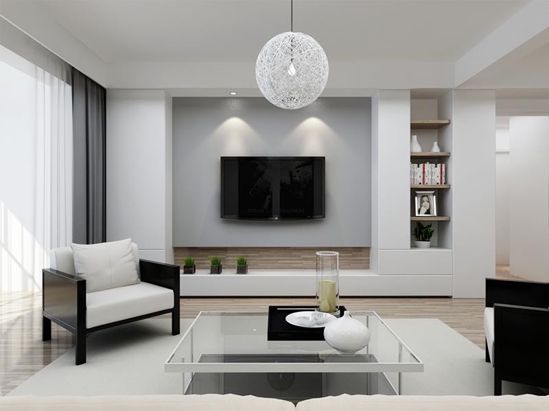 98平現代簡約二居裝修效果案例-高街國際楊先生家裝修實景圖賞析-土巴兔家居室內裝修設計效果圖