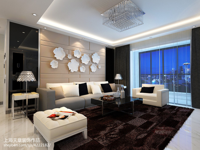 潮家設(shè)計(jì)-鄭州潤城130平三居室后現(xiàn)代風(fēng)-裝修設(shè)計(jì)效果圖-天章裝飾設(shè)計(jì)師作品-設(shè)計(jì)本