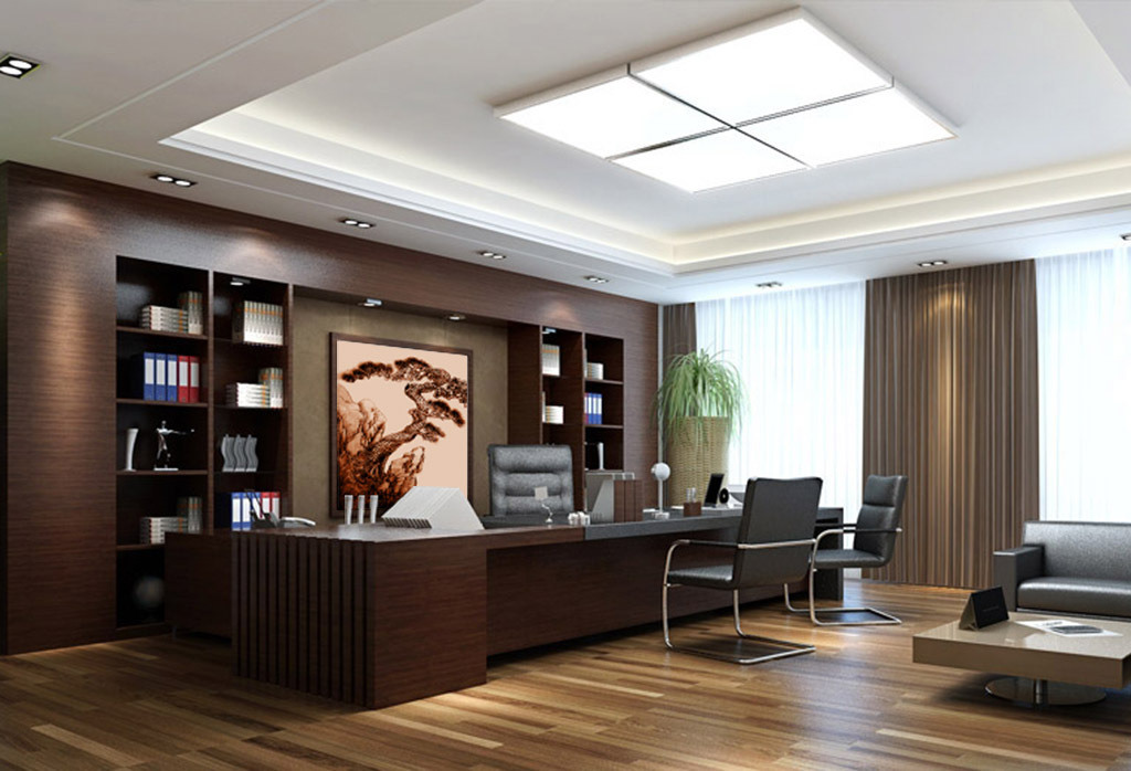 總裁總經(jīng)理老總領(lǐng)導(dǎo)辦公室背景墻畫蒼松樹裝飾畫