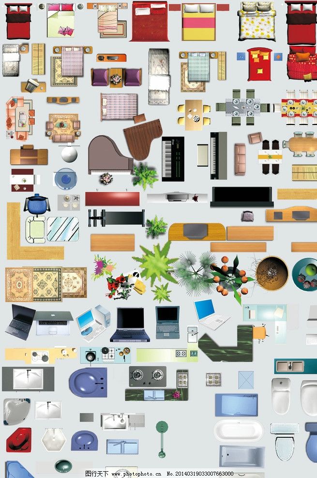 psd室內分層素材圖片