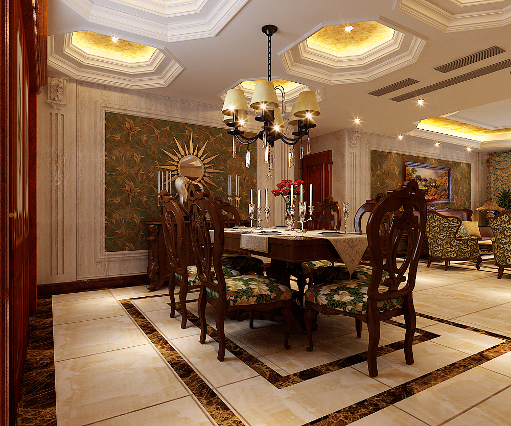 【國富花園200㎡歐式新古典風(fēng)格裝修效果圖】-金舍裝飾-石家莊裝修