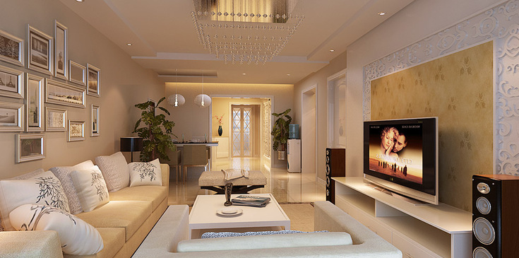 海景文苑3室2廳2衛128㎡現代混搭風格_設計作品_焦點家居_設計效果圖_家庭裝修設計